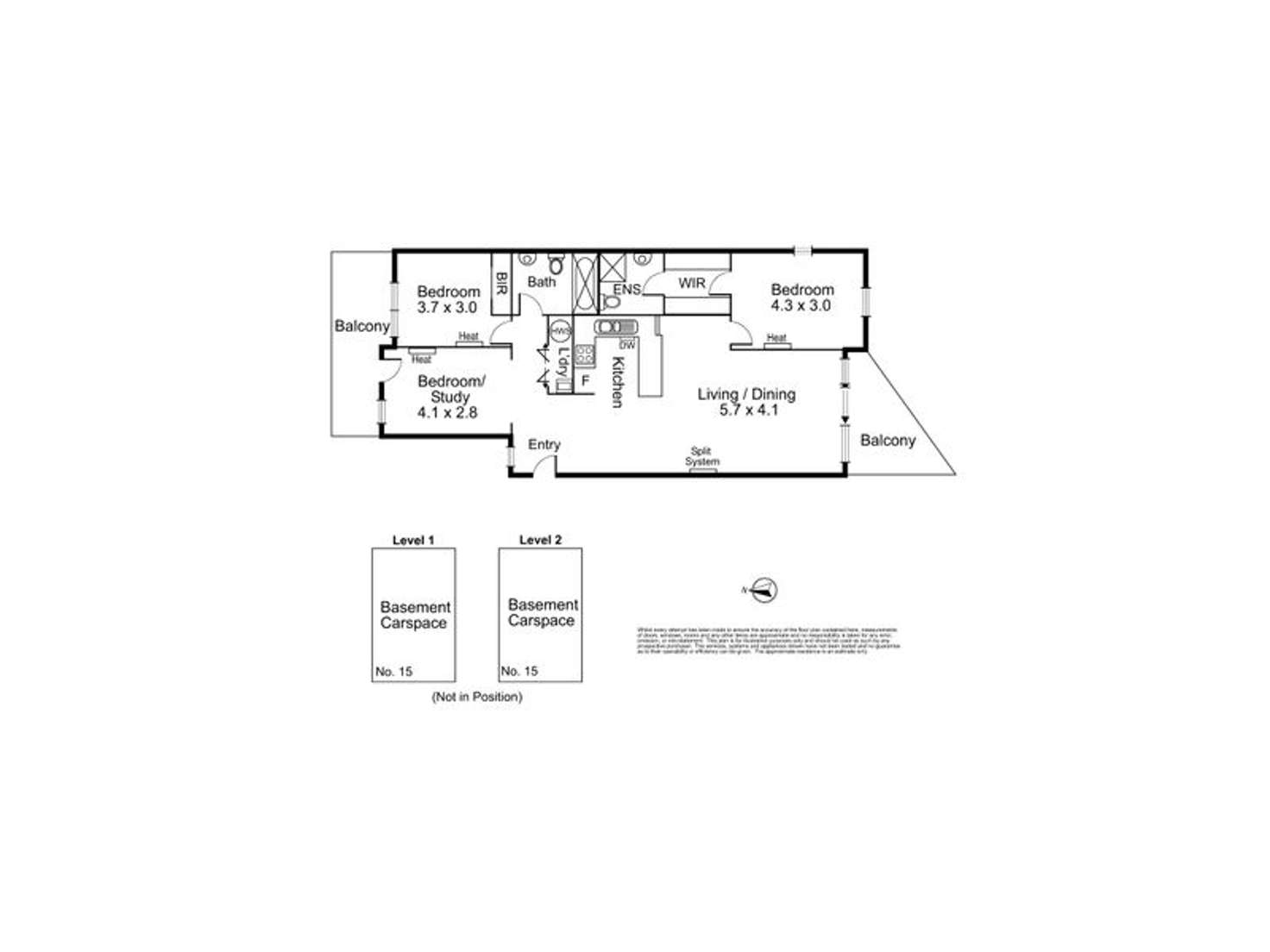 Floorplan of Homely apartment listing, 15/86 Queens Parade, Fitzroy North VIC 3068