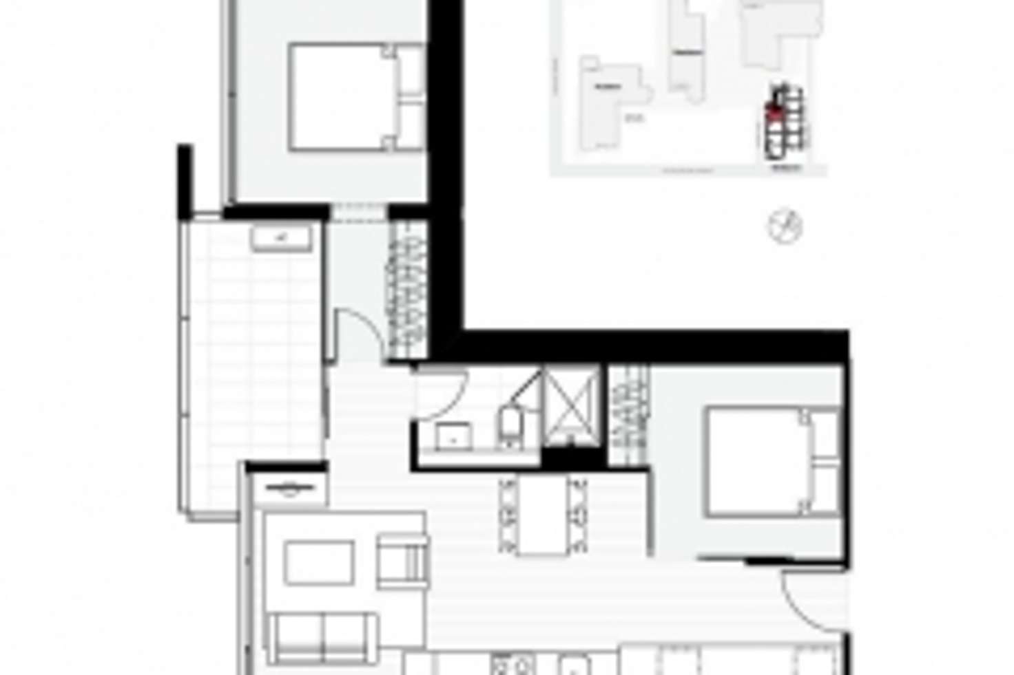 Floorplan of Homely apartment listing, 2309/11 Rose Lane, Melbourne VIC 3000