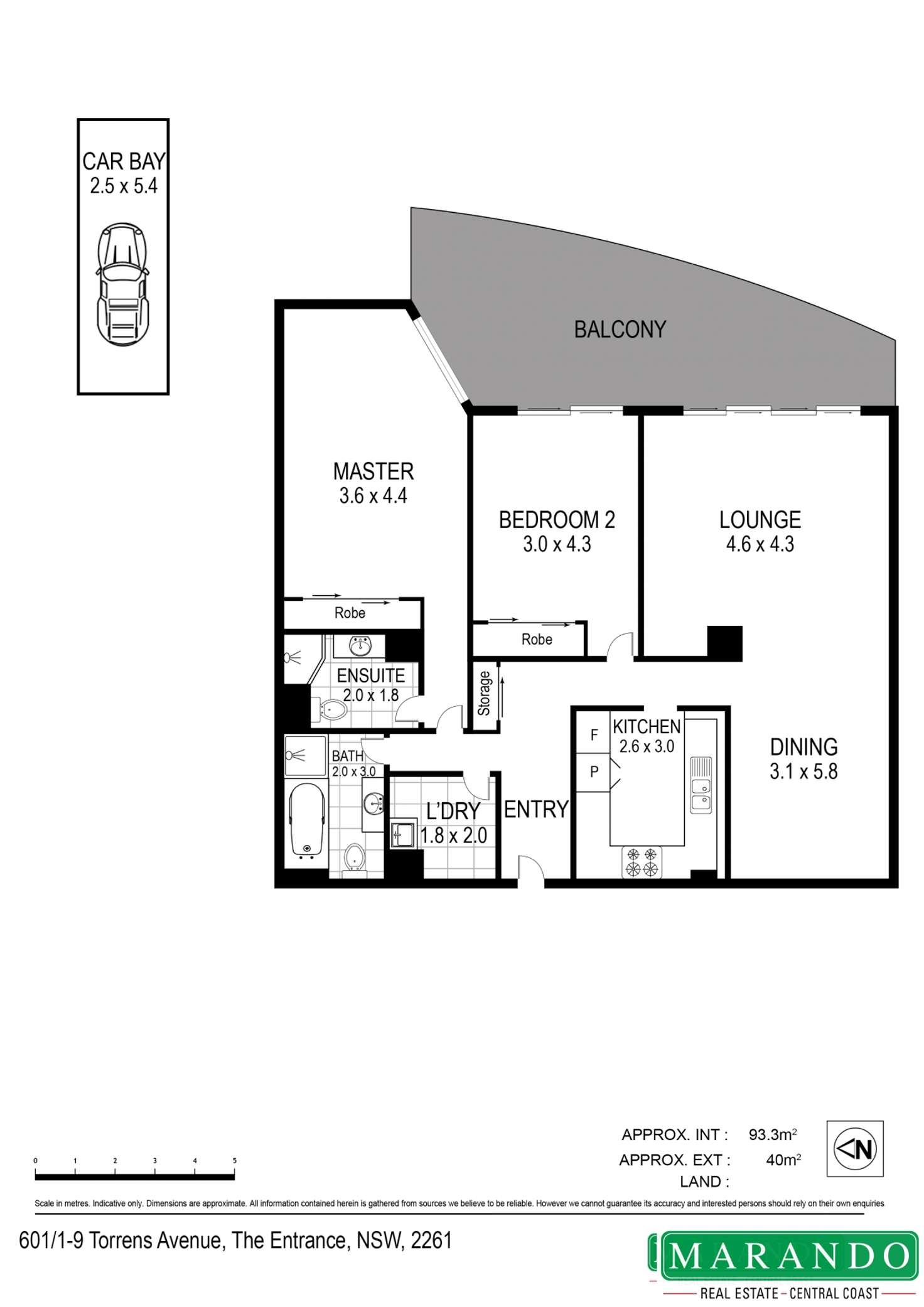 Floorplan of Homely house listing, 601/-9 Torrens Avenue, The Entrance NSW 2261
