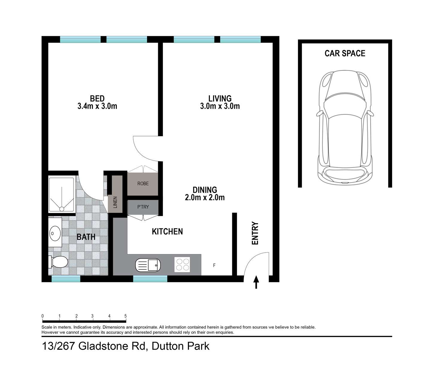 Floorplan of Homely unit listing, 267 Gladstone Road, Dutton Park QLD 4102