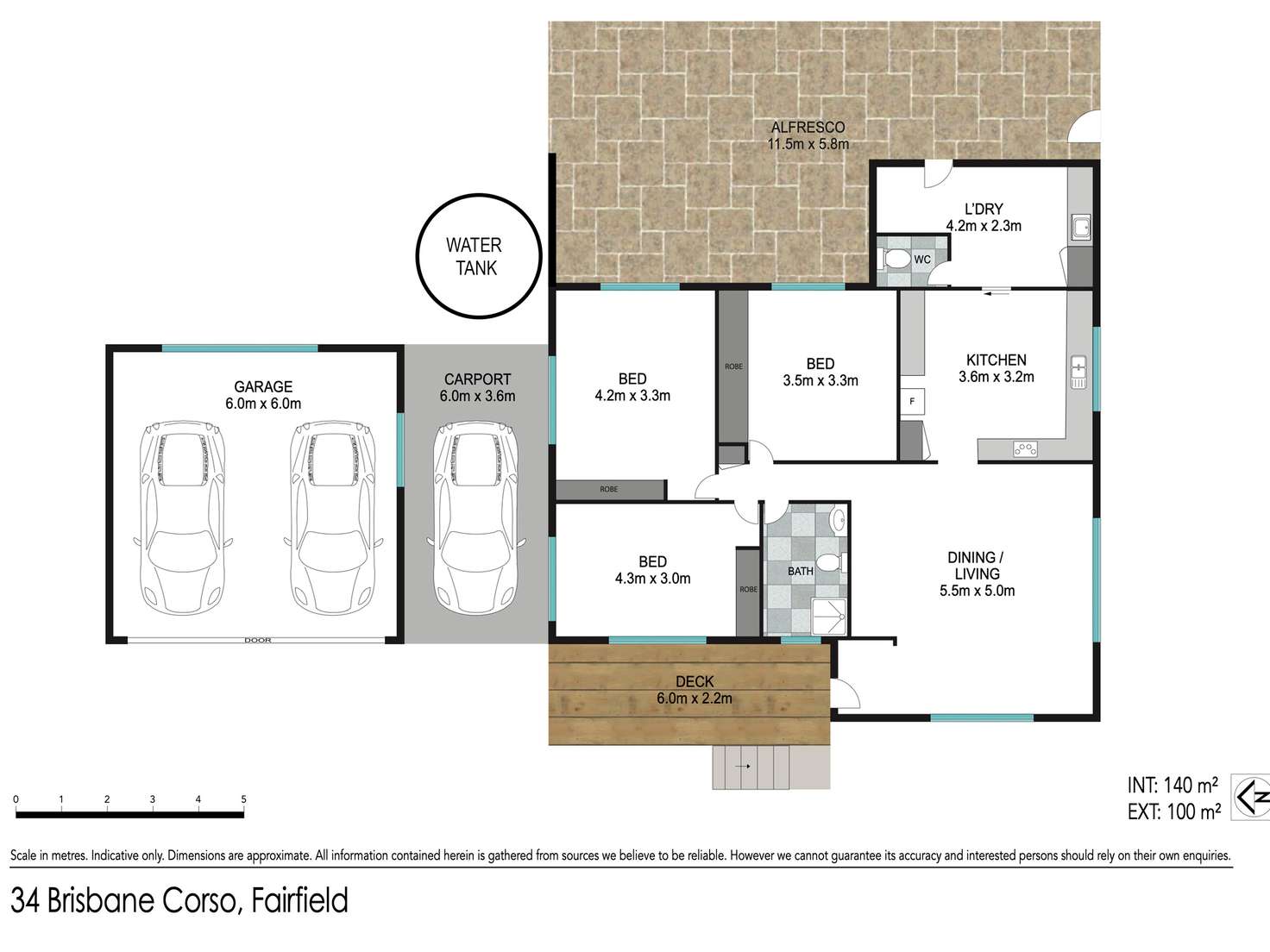 Floorplan of Homely house listing, 34 Brisbane Corso, Fairfield QLD 4103