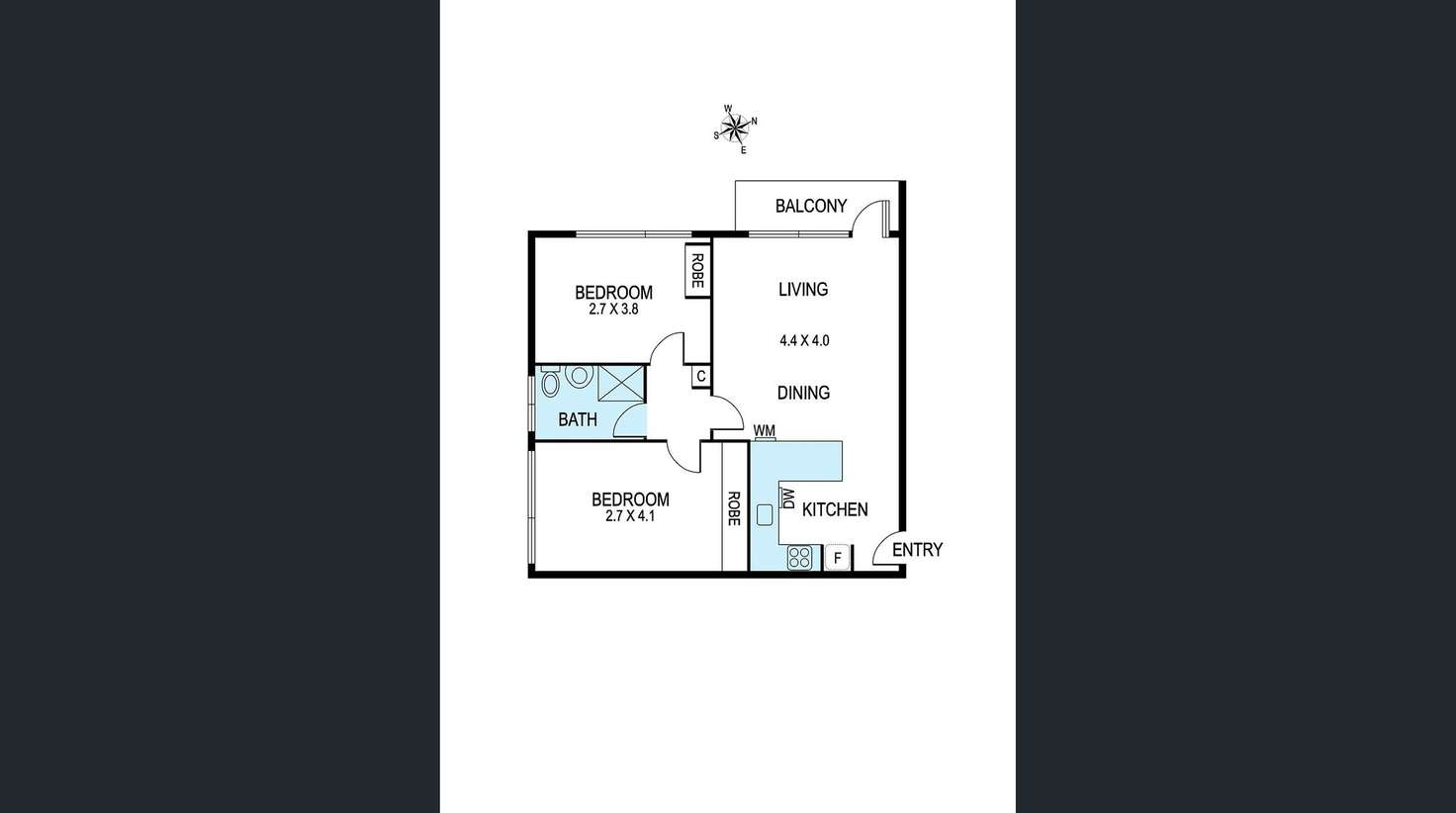Floorplan of Homely unit listing, 2/36 Cromwell Road, South Yarra VIC 3141