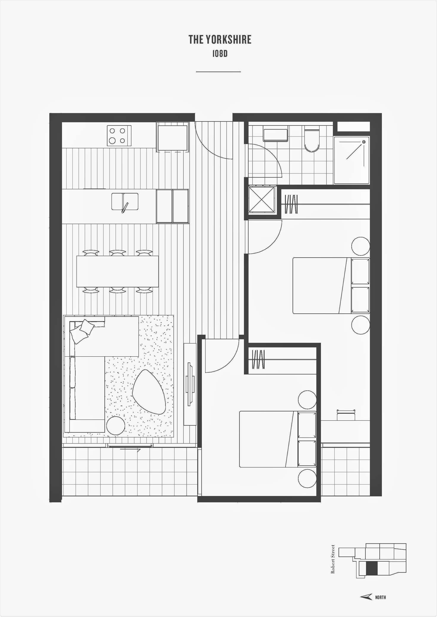 Floorplan of Homely apartment listing, 108D/21 Robert Street, Collingwood VIC 3066