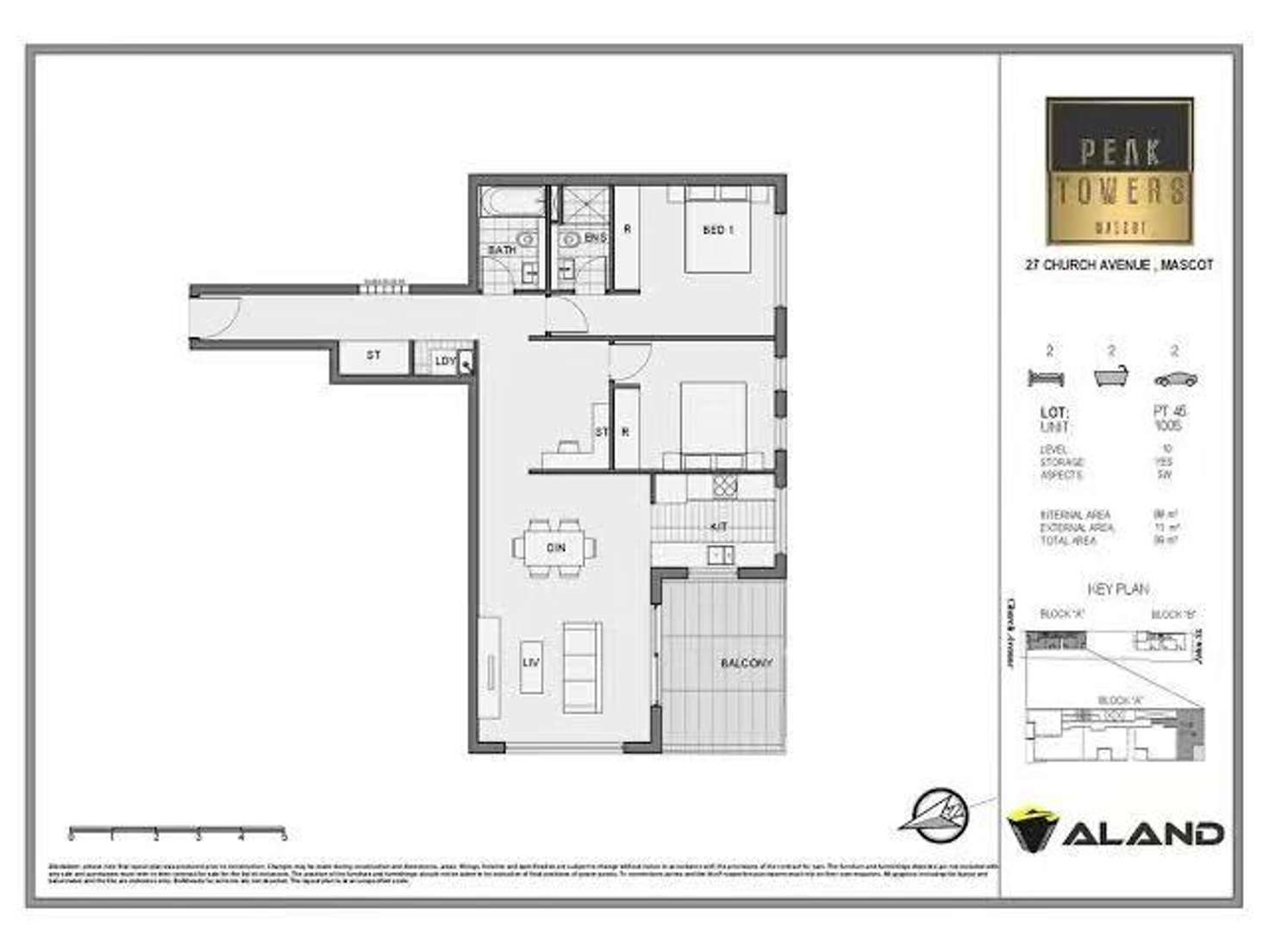 Floorplan of Homely apartment listing, 1205/27 Church Avenue, Mascot NSW 2020