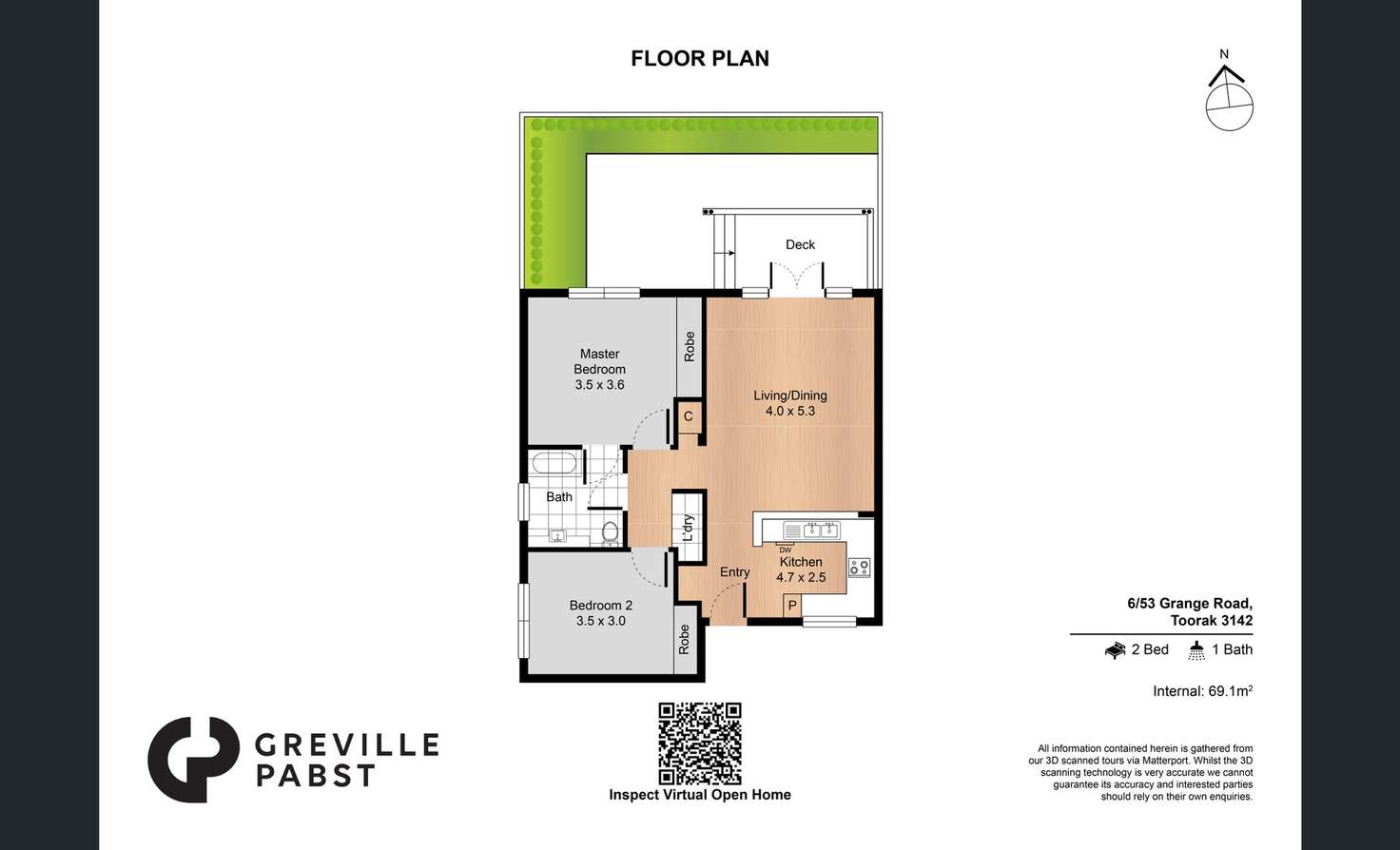 Floorplan of Homely apartment listing, 6/53 Grange Road, Toorak VIC 3142