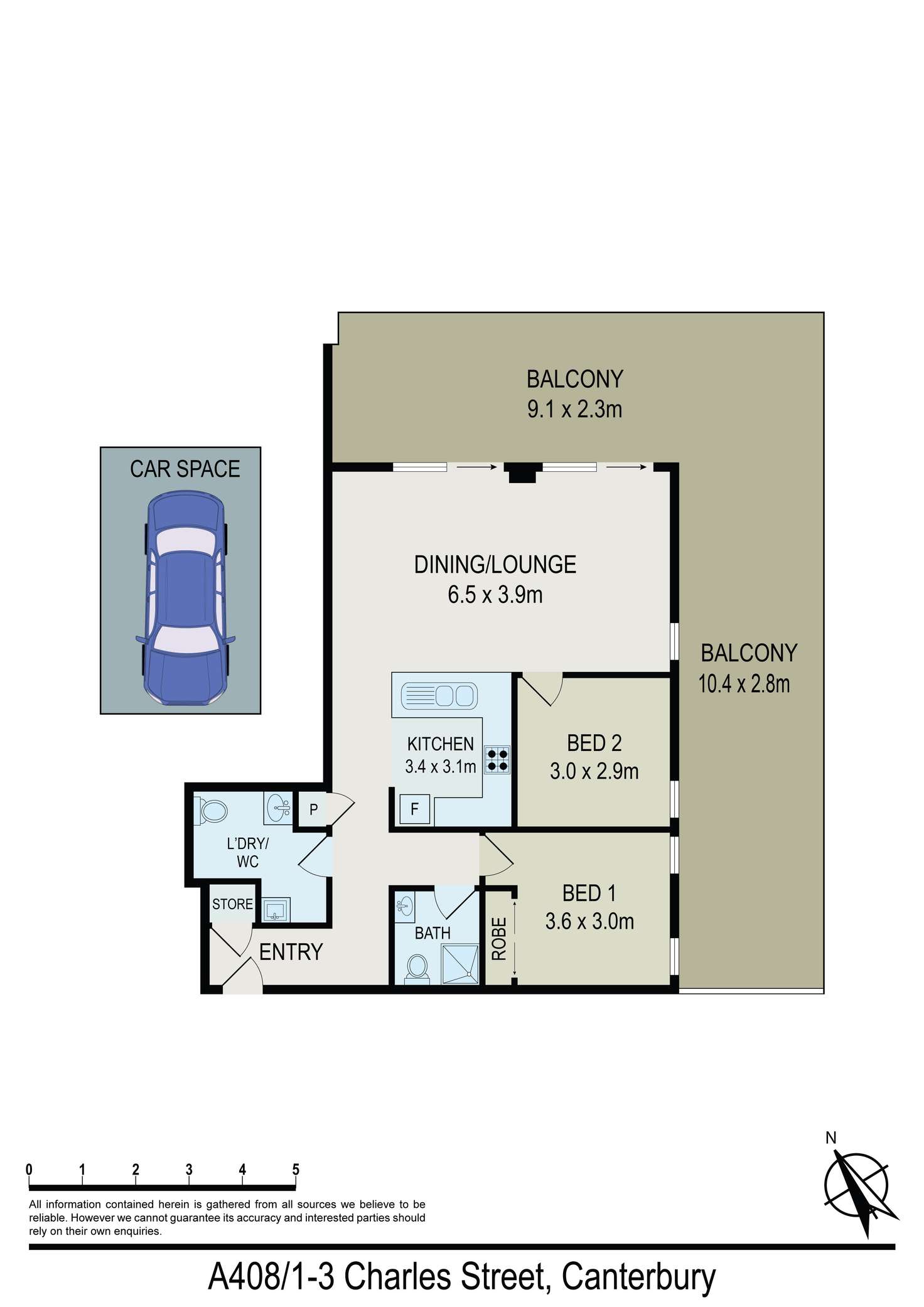 Floorplan of Homely apartment listing, 408/1A Charles St, Canterbury NSW 2193