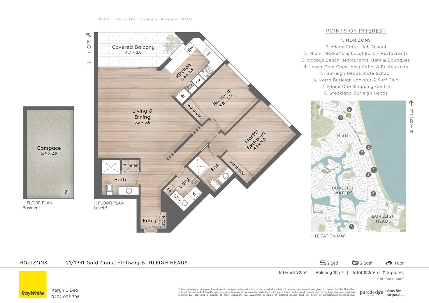 Floorplan of Homely unit listing, 21/1941 Gold Coast Highway, Burleigh Heads QLD 4220