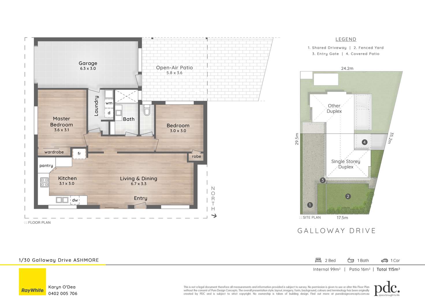 Floorplan of Homely unit listing, 1&2/30 Galloway Drive, Ashmore QLD 4214