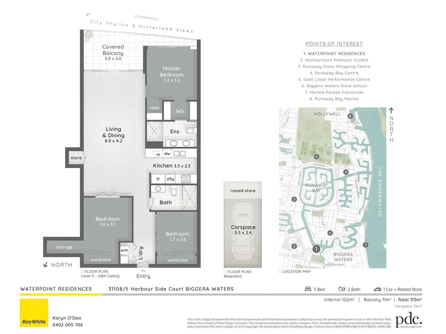 Floorplan of Homely apartment listing, 31108/5 Harbour Side Court, Biggera Waters QLD 4216