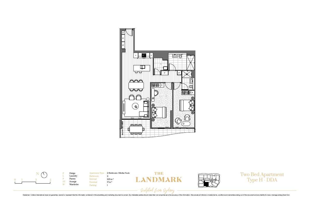 Floorplan of Homely apartment listing, 500 Pacific Highway, St Leonards NSW 2065
