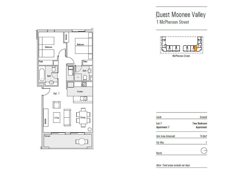 Floorplan of Homely servicedApartment listing, Lot 7/7 Feehan Avenue, Moonee Ponds VIC 3039