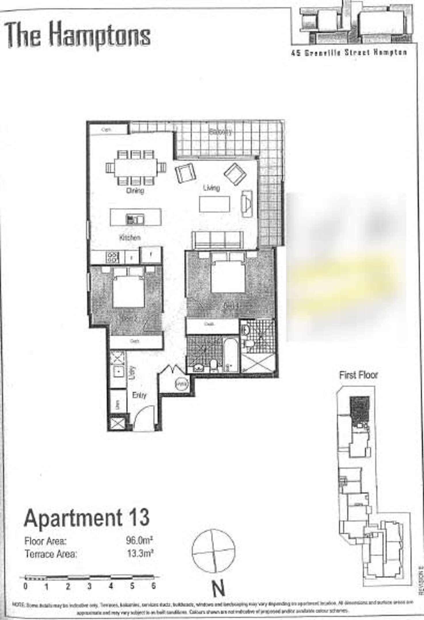 Floorplan of Homely apartment listing, 13/45 Grenville Street, Hampton VIC 3188