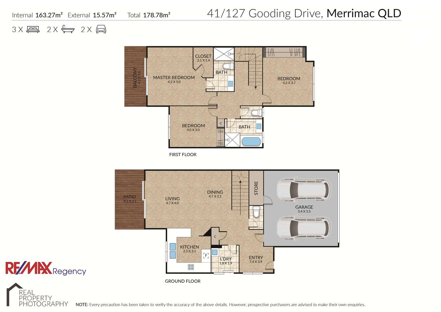 Floorplan of Homely townhouse listing, 41/127 Gooding Drive, Merrimac QLD 4226