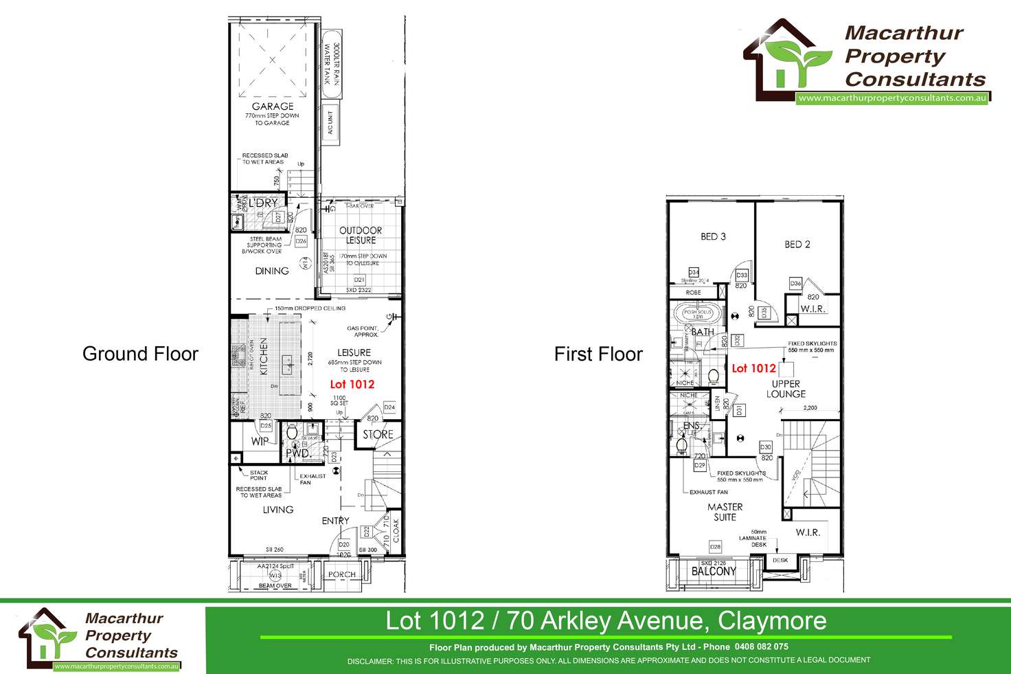 Floorplan of Homely terrace listing, Lot 1012 / 70 Arkley Avenue, Claymore NSW 2559