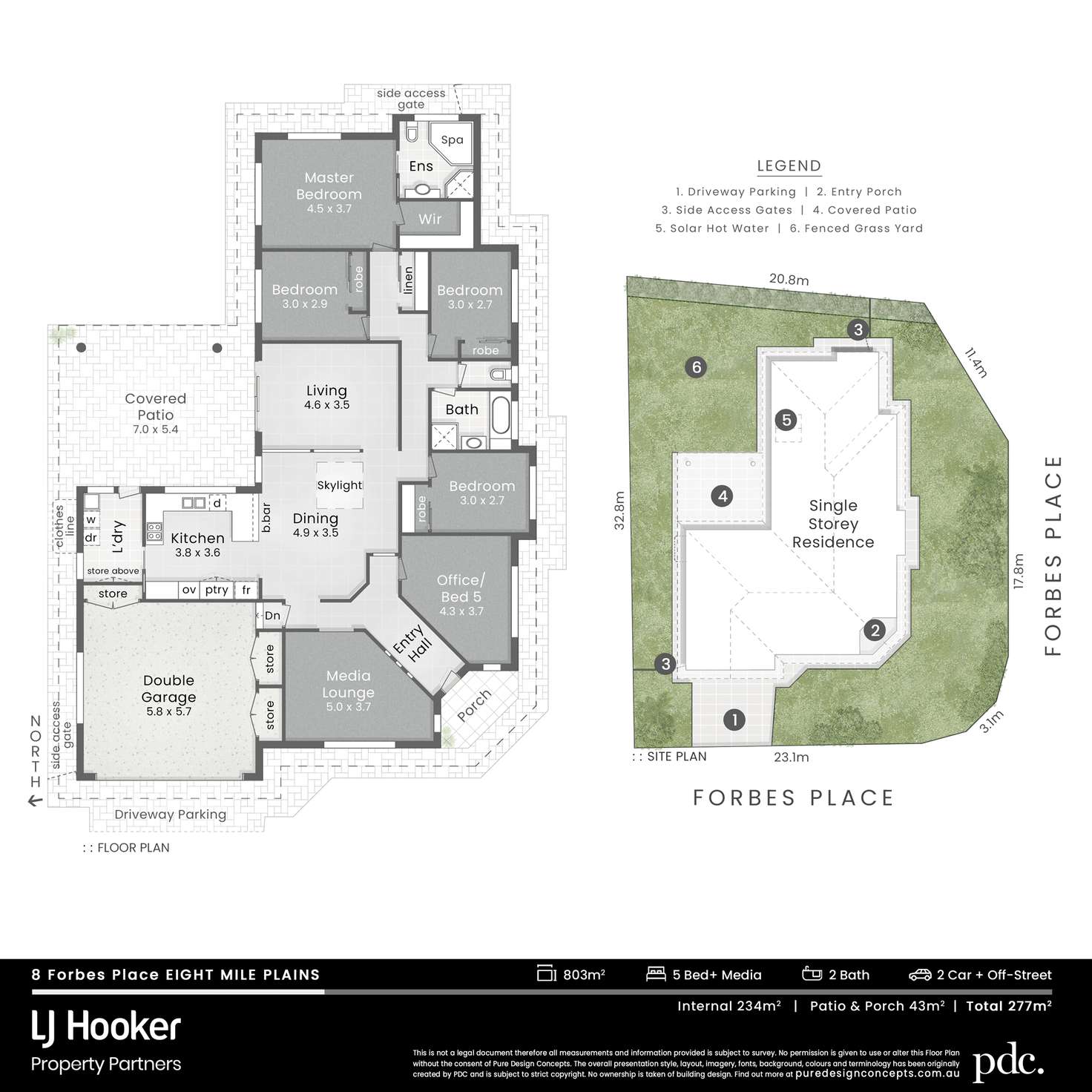 Floorplan of Homely house listing, 8 Forbes Place, Eight Mile Plains QLD 4113