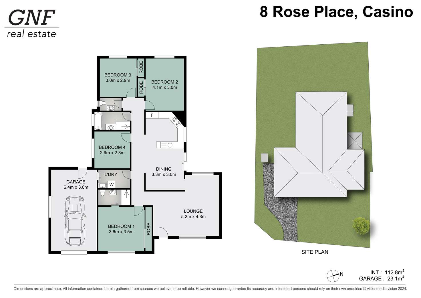 Floorplan of Homely house listing, 8 Rose Place, Casino NSW 2470