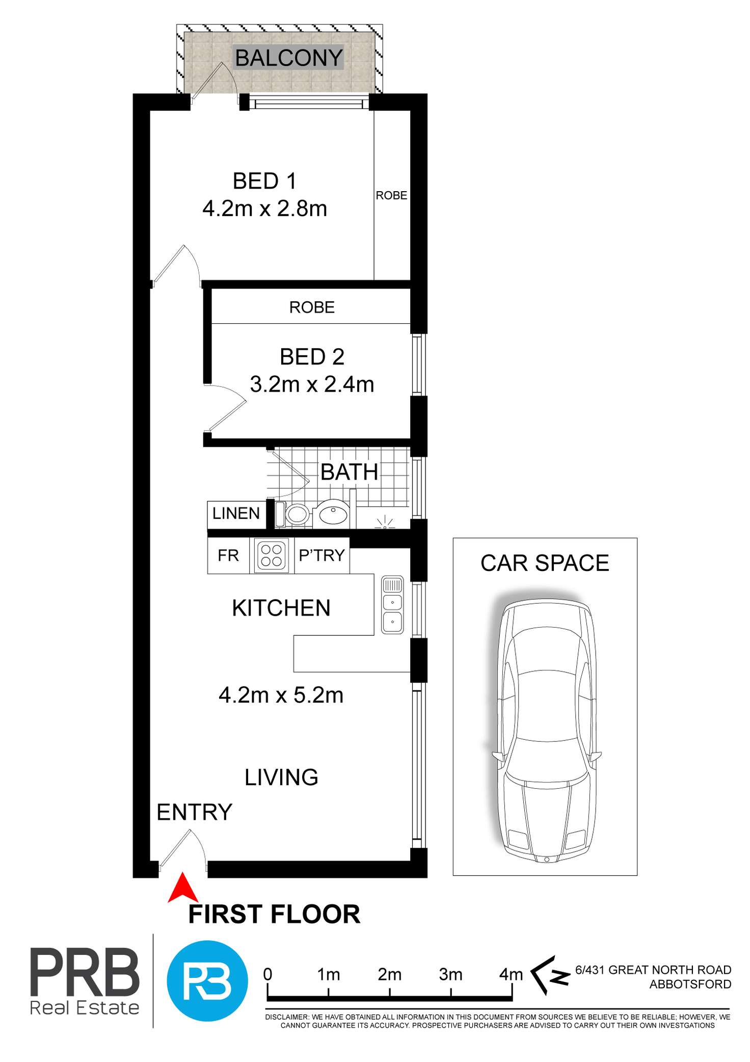 Floorplan of Homely unit listing, 6/431 Great North Road, Abbotsford NSW 2046