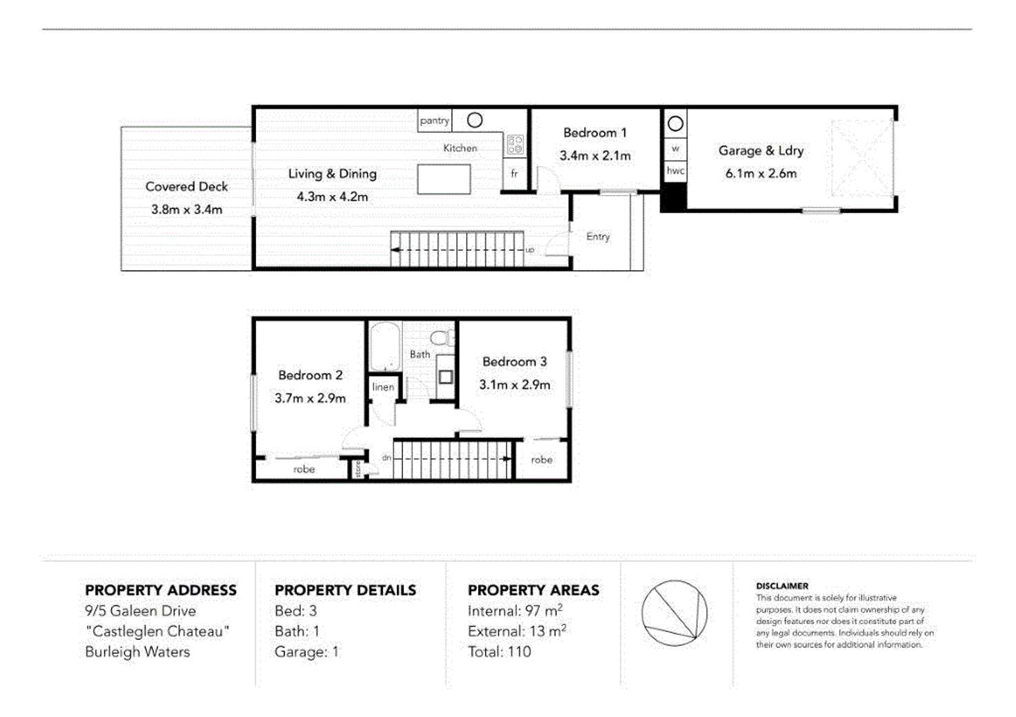Floorplan of Homely townhouse listing, Unit 9/5 Galeen Drive, Burleigh Waters QLD 4220