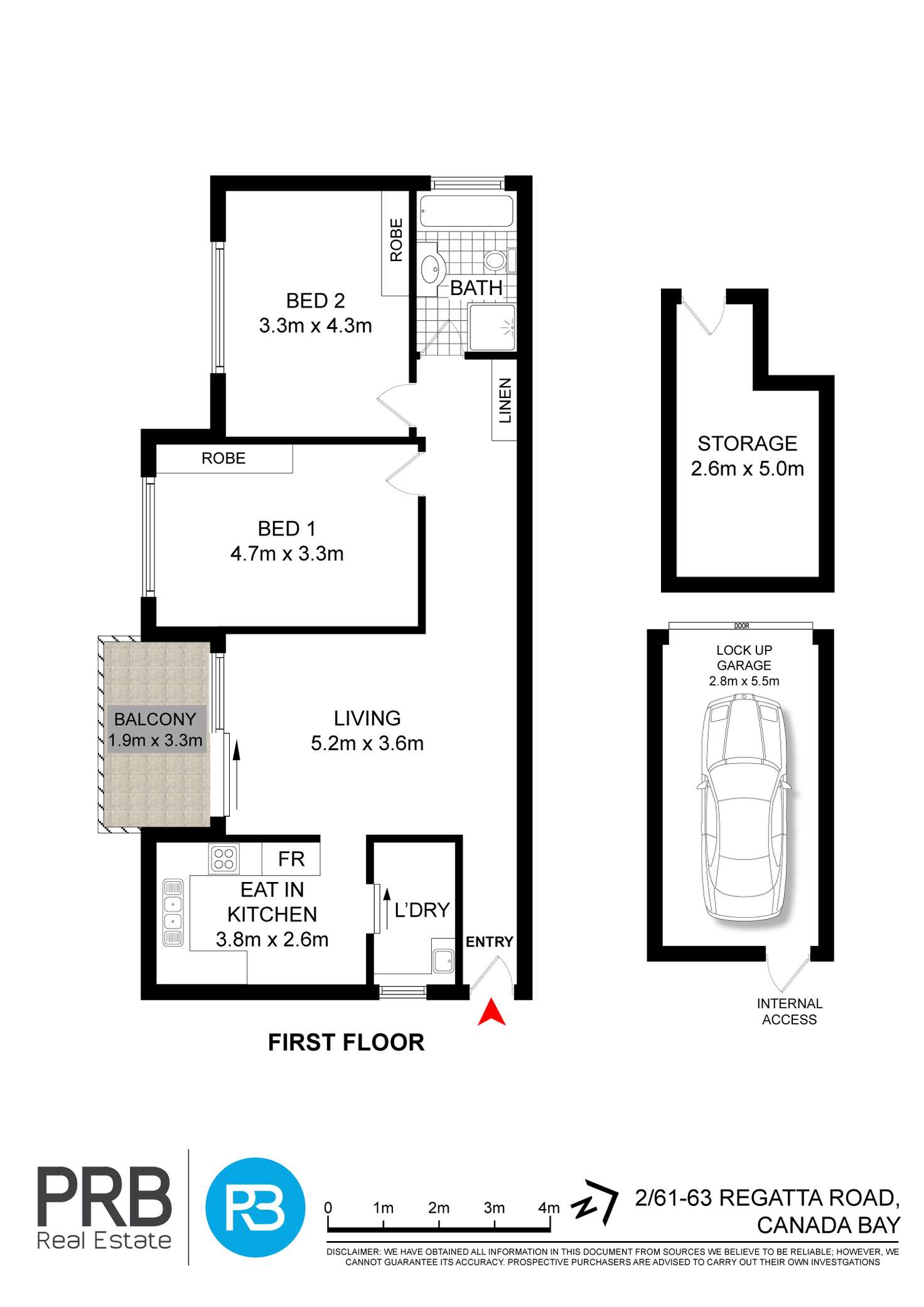 Floorplan of Homely unit listing, 2/61 Regatta Road, Canada Bay NSW 2046