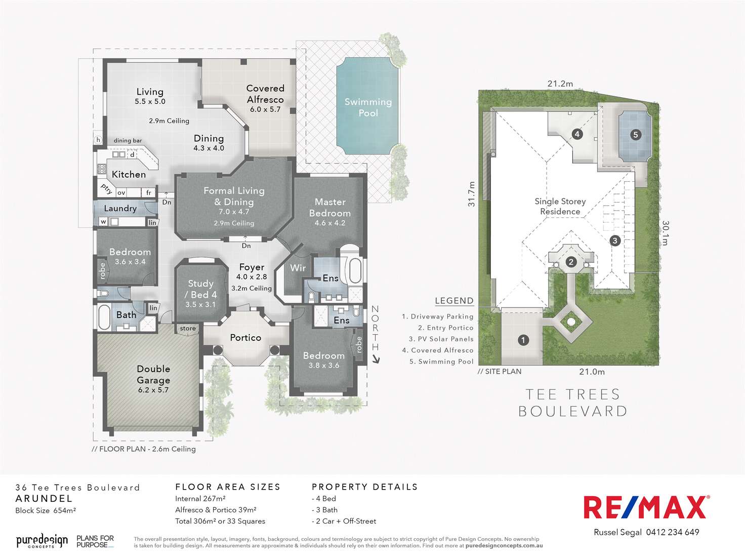 Floorplan of Homely house listing, 36 Tee Trees Blvd, Arundel QLD 4214