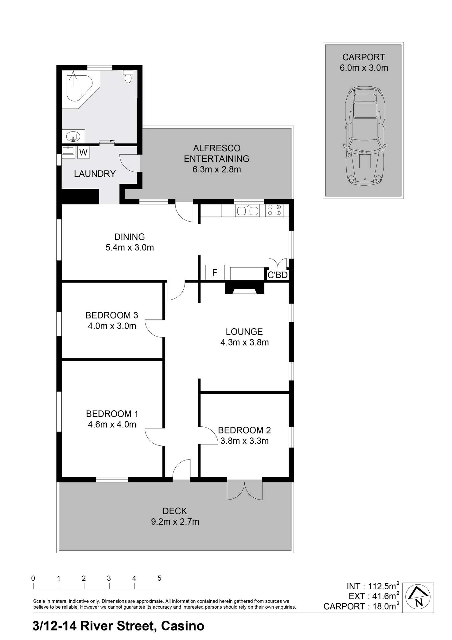 Floorplan of Homely house listing, 3/12-14 River Street, Casino NSW 2470