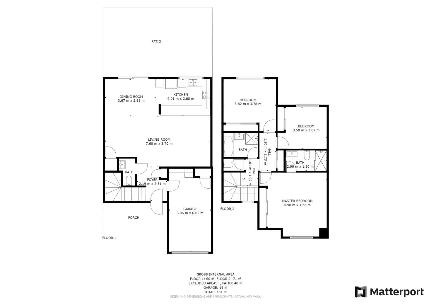 Floorplan of Homely townhouse listing, 98/1 Coelia Crt, Carrara QLD 4211