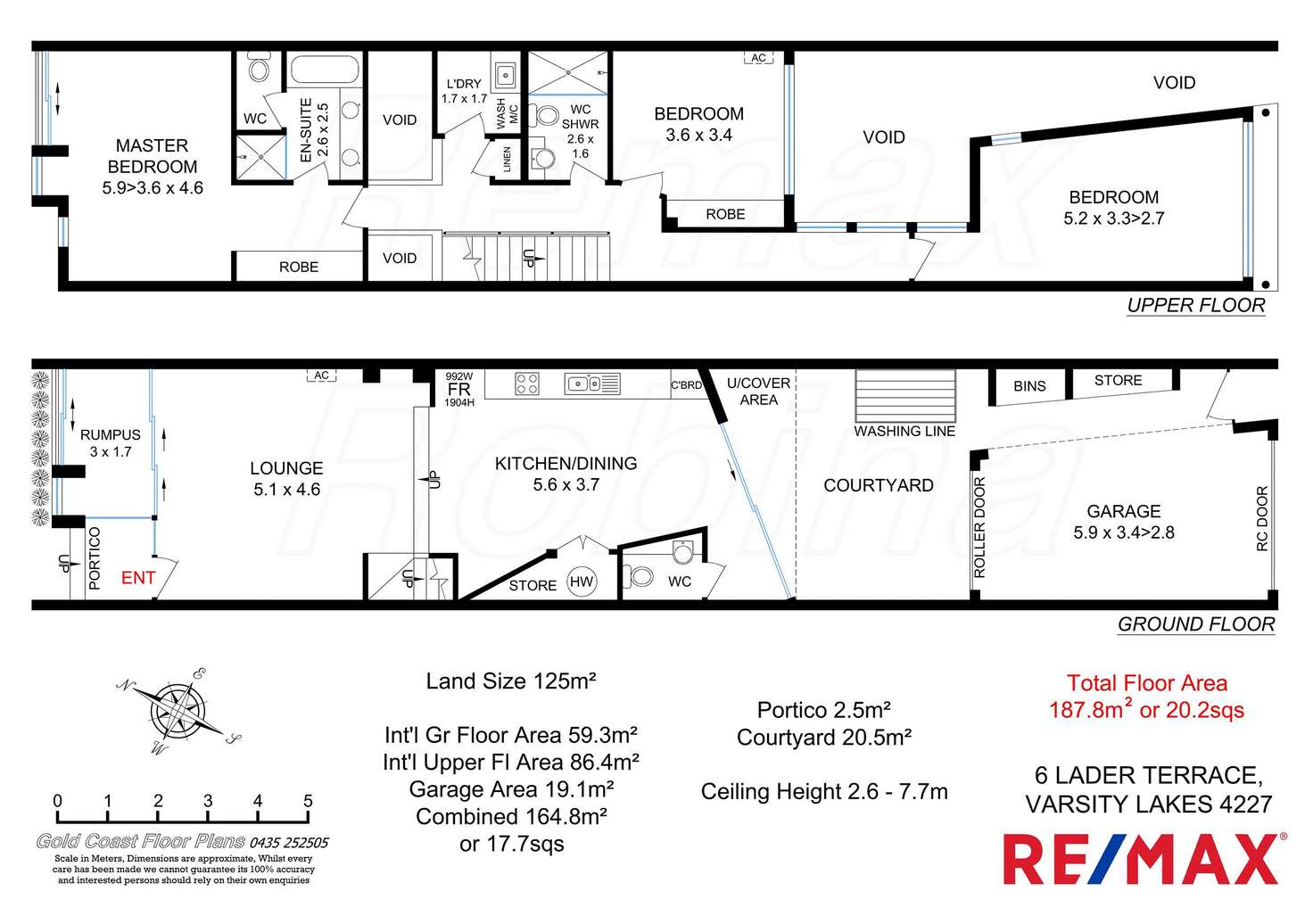 Floorplan of Homely house listing, 6 Lader Tce, Varsity Lakes QLD 4227