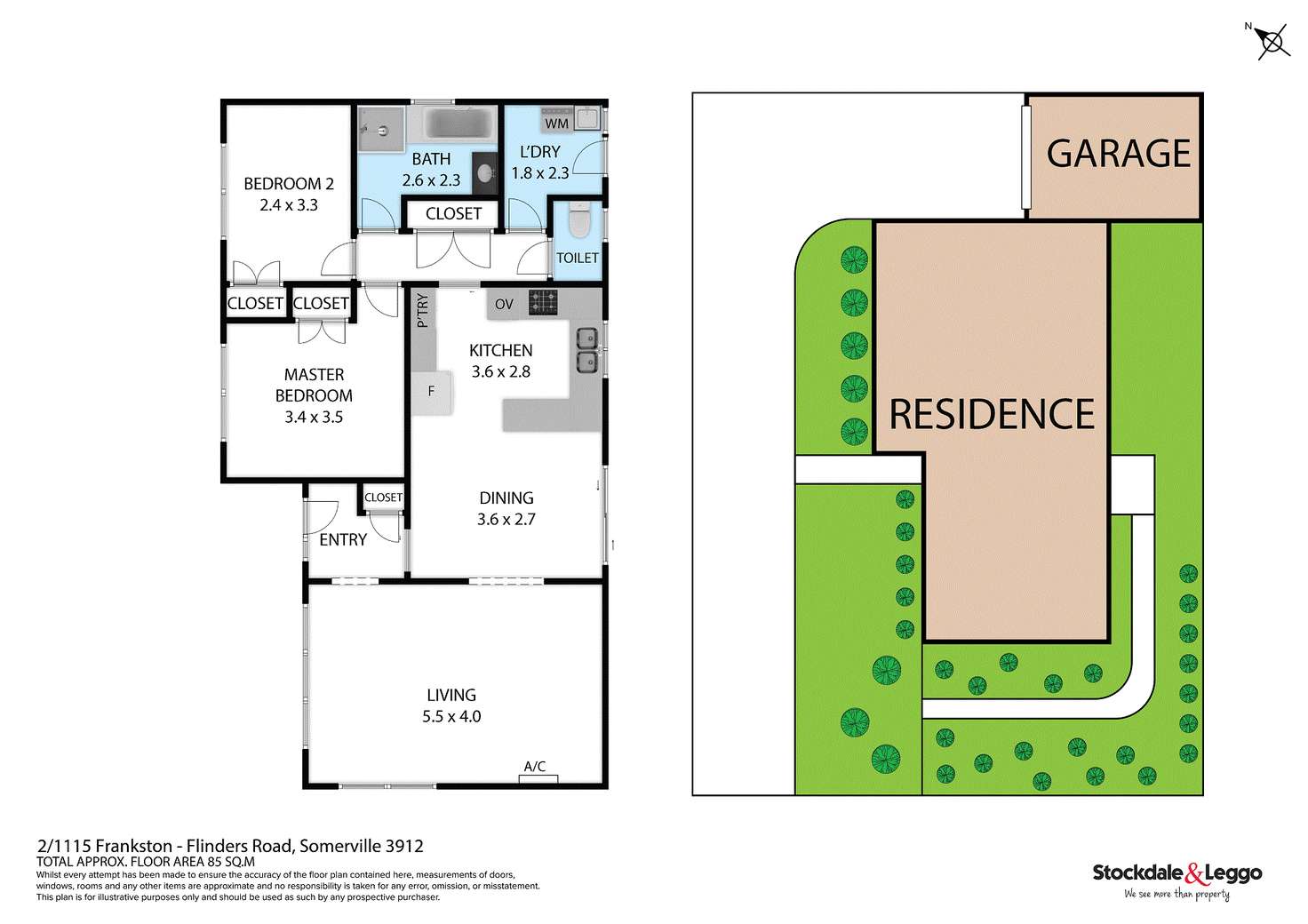 Floorplan of Homely unit listing, Unit 2/1115 Frankston-Flinders Road, Somerville VIC 3912