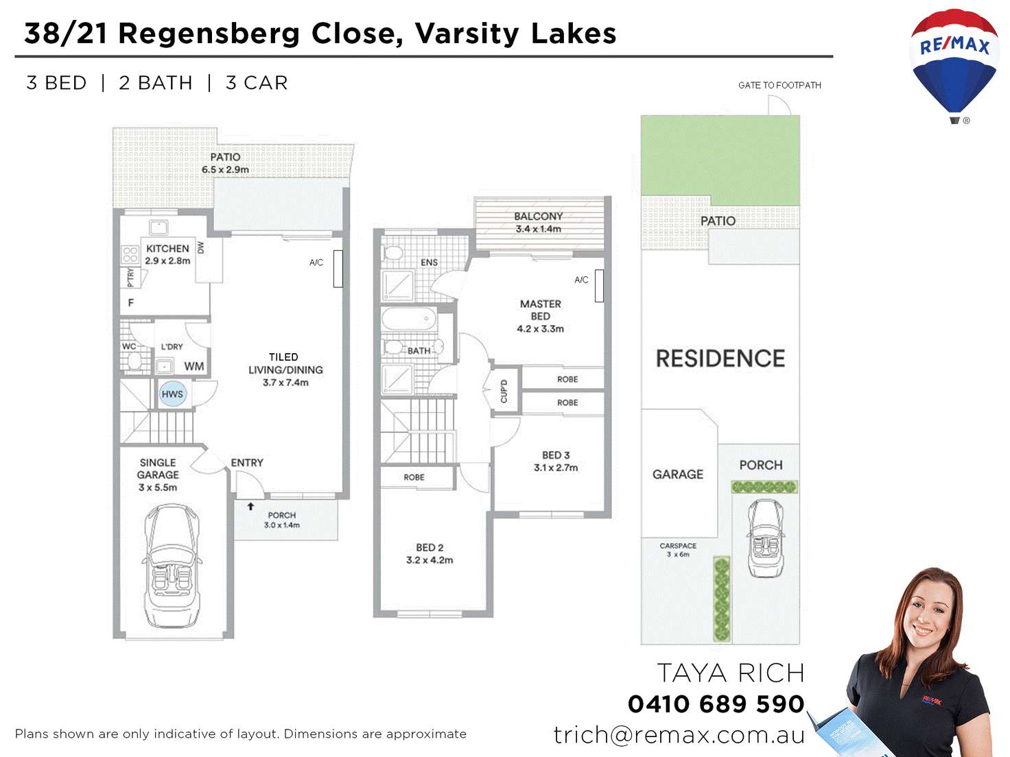 Floorplan of Homely townhouse listing, 38/21 Regensberg Close, Varsity Lakes QLD 4227