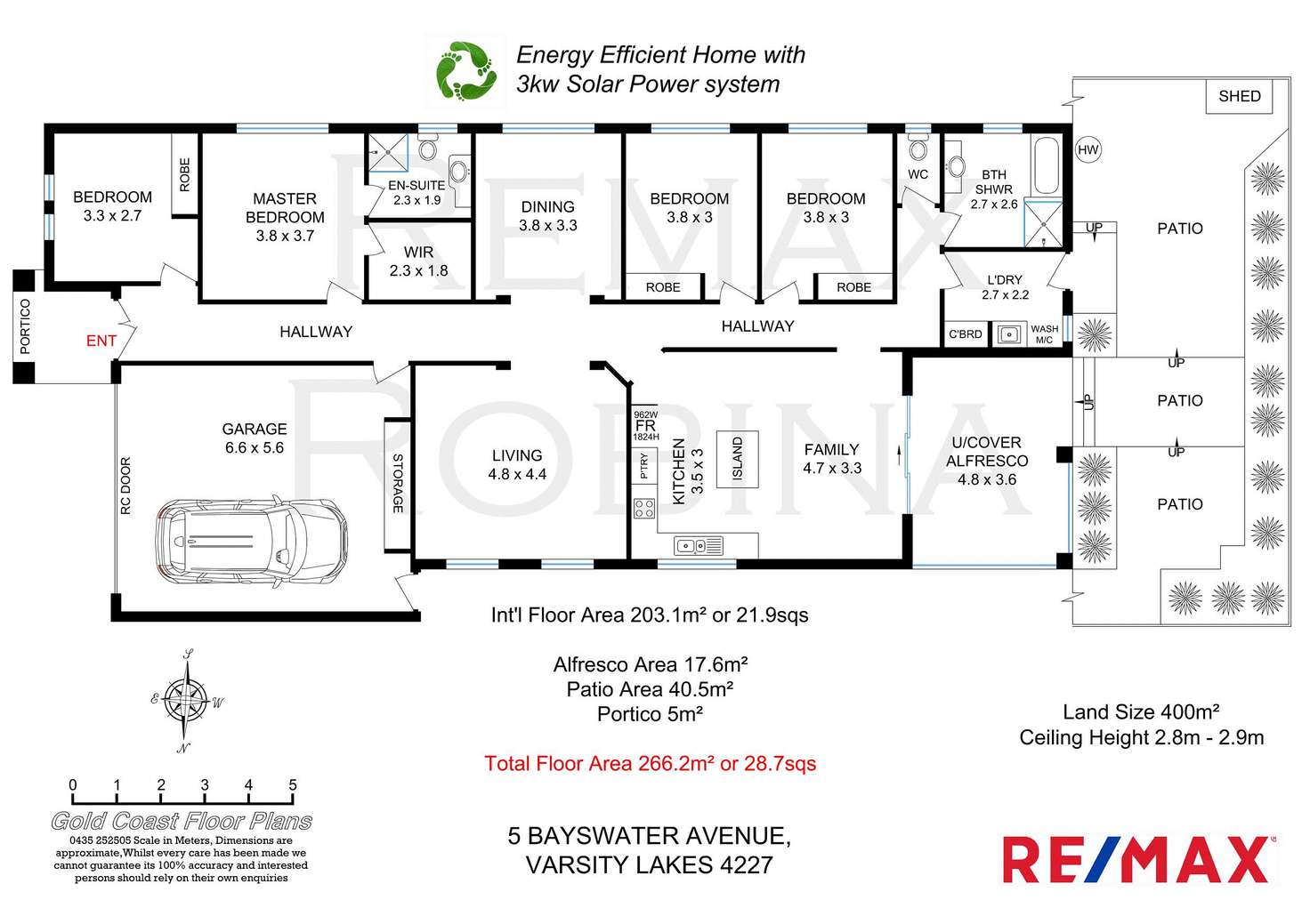 Floorplan of Homely house listing, 5 Bayswater Av, Varsity Lakes QLD 4227