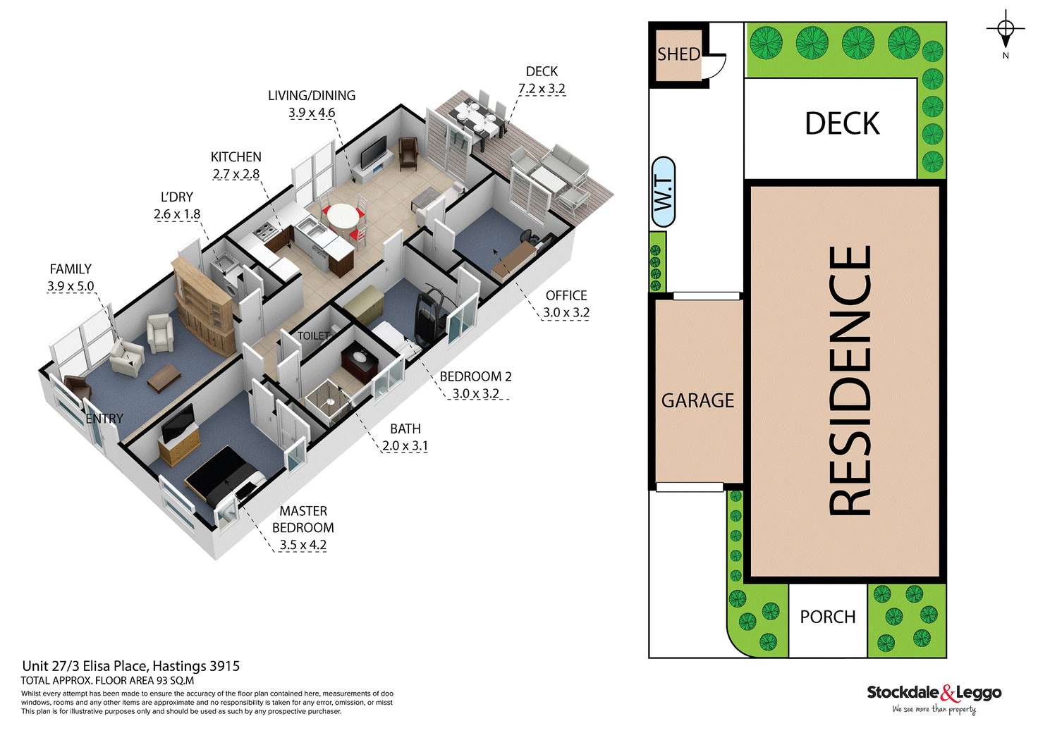 Floorplan of Homely unit listing, Unit 27/3 Elisa Place, Hastings VIC 3915