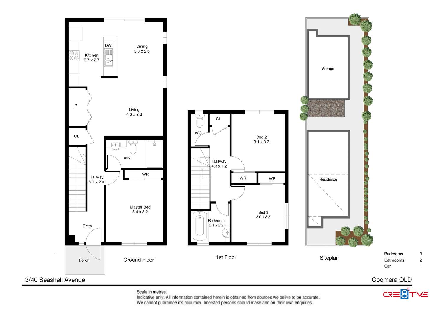 Floorplan of Homely townhouse listing, 4/30 Seashell Avenue, Coomera QLD 4209