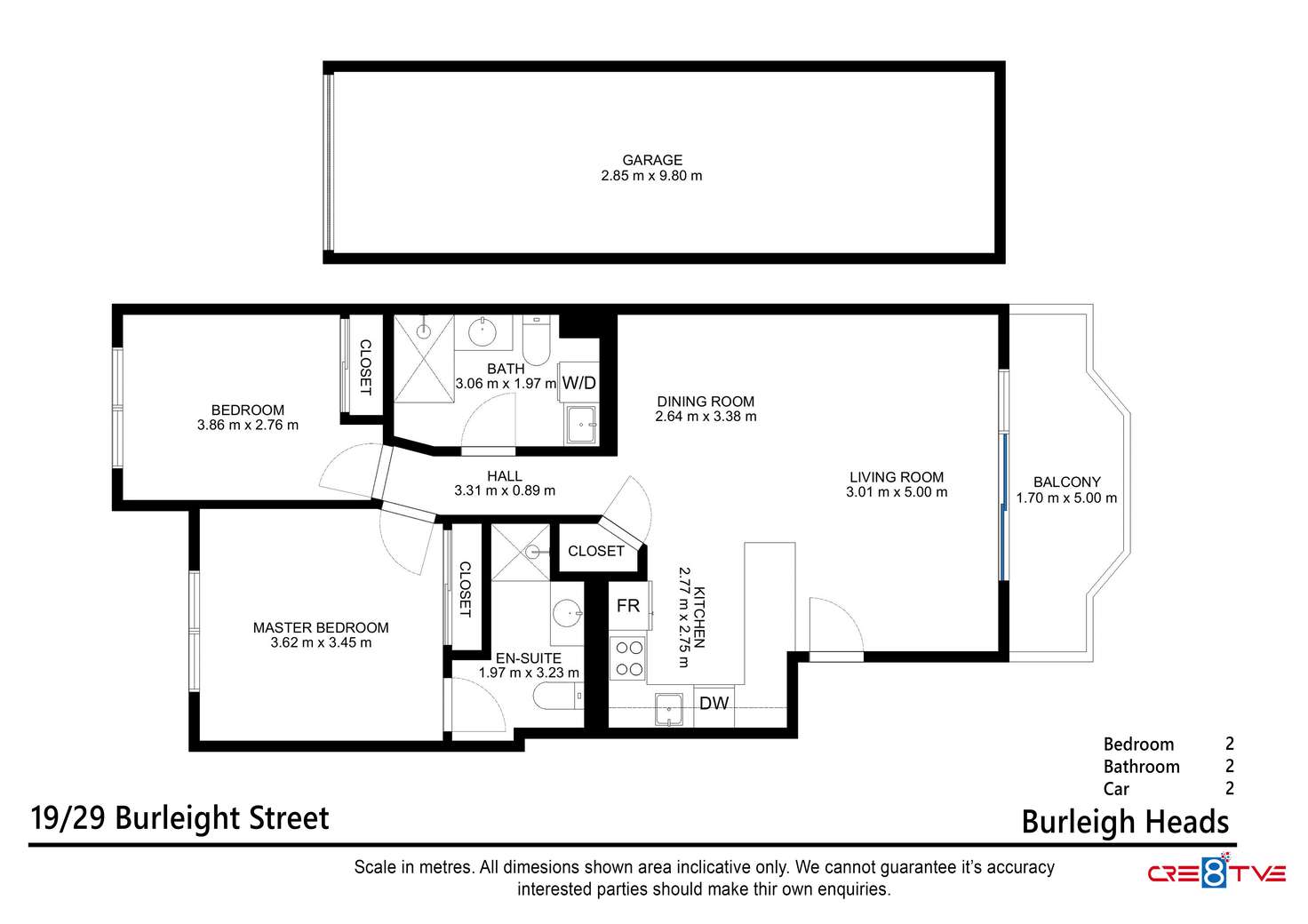 Floorplan of Homely unit listing, 19/29A Burleigh Street, Burleigh Heads QLD 4220