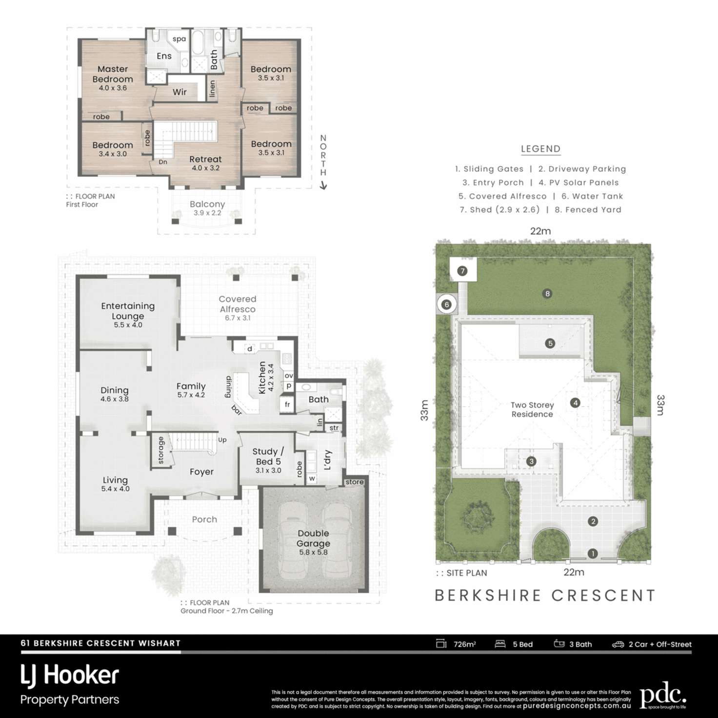 Floorplan of Homely house listing, 61 Berkshire Crescent, Wishart QLD 4122