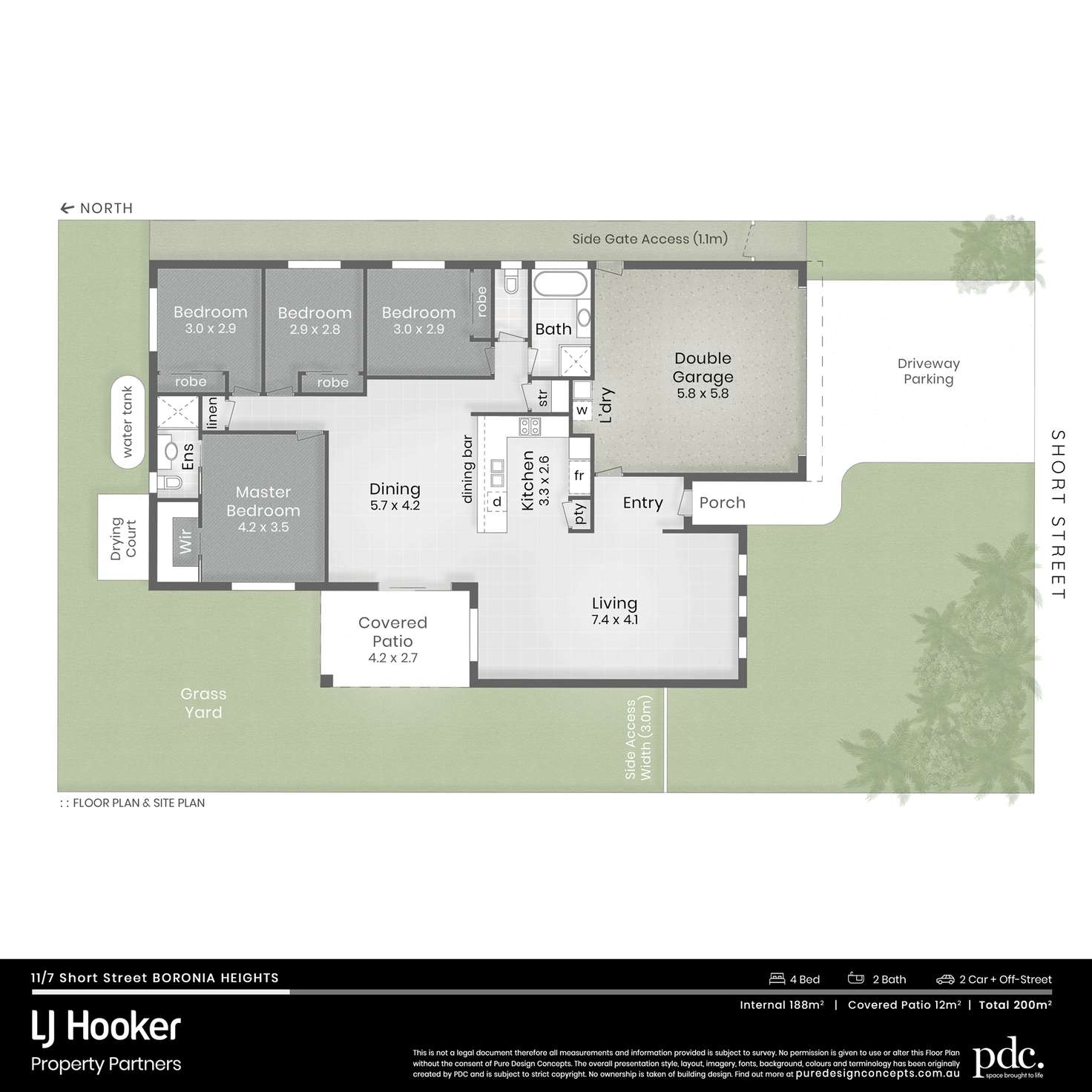 Floorplan of Homely townhouse listing, 11/7 Short Street, Boronia Heights QLD 4124