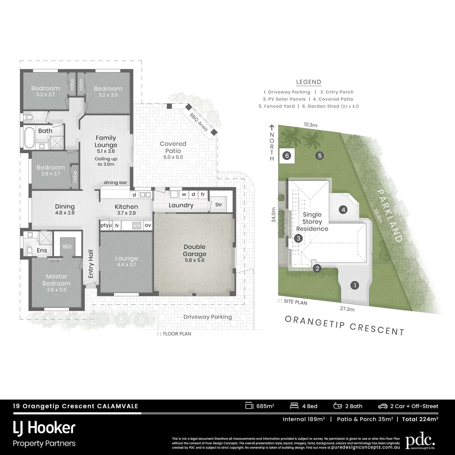 Floorplan of Homely house listing, 19 Orangetip Crescent, Calamvale QLD 4116