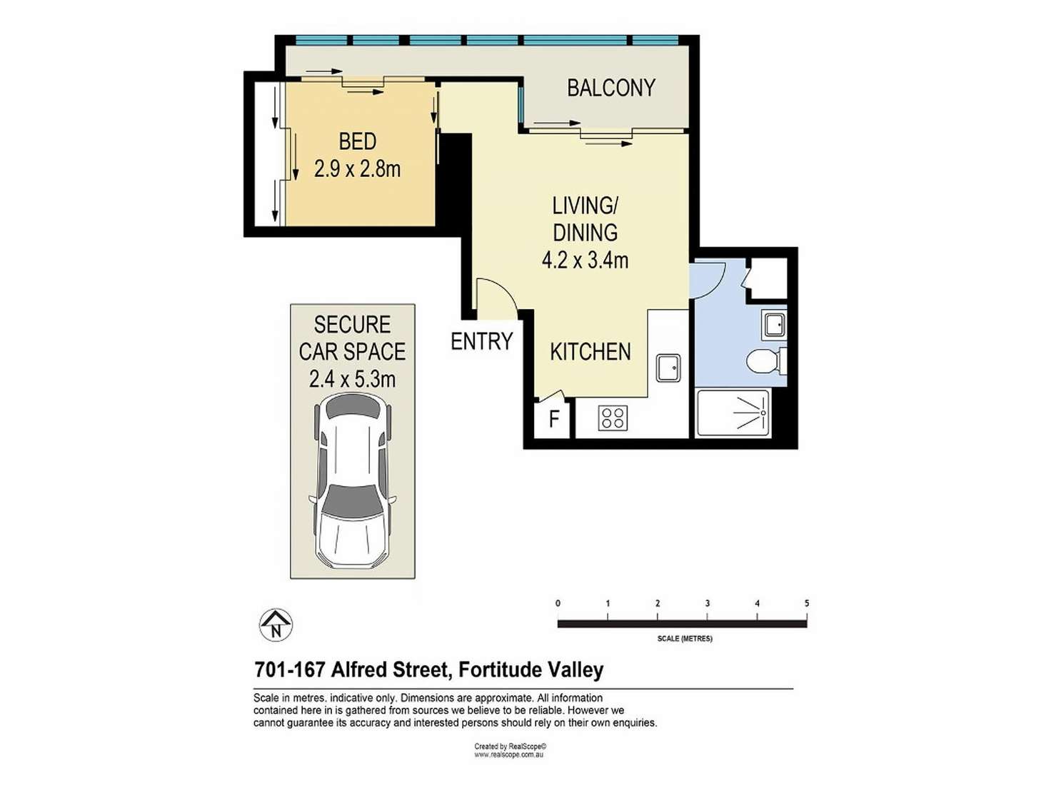 Floorplan of Homely apartment listing, 701/167 Alfred Street, Fortitude Valley QLD 4006