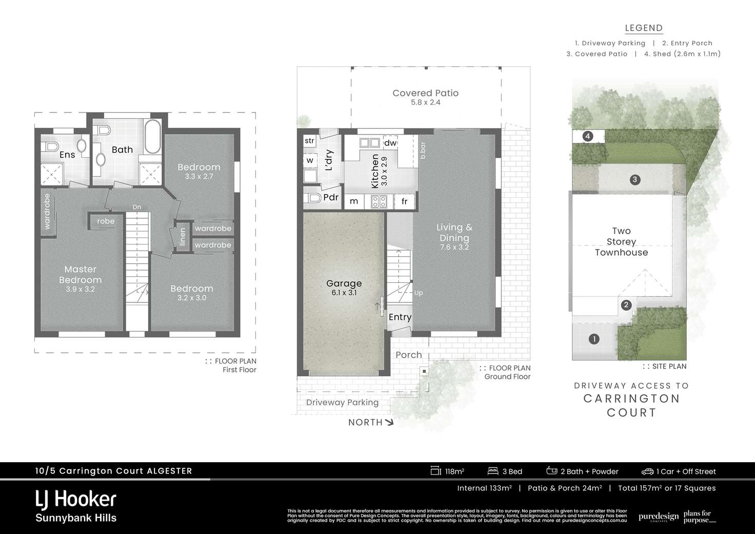 Floorplan of Homely townhouse listing, 10/5 Carrington Court, Algester QLD 4115