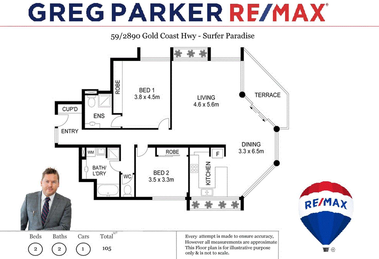 Floorplan of Homely apartment listing, 59/2890 Gold Coast Highway, Surfers Paradise QLD 4217