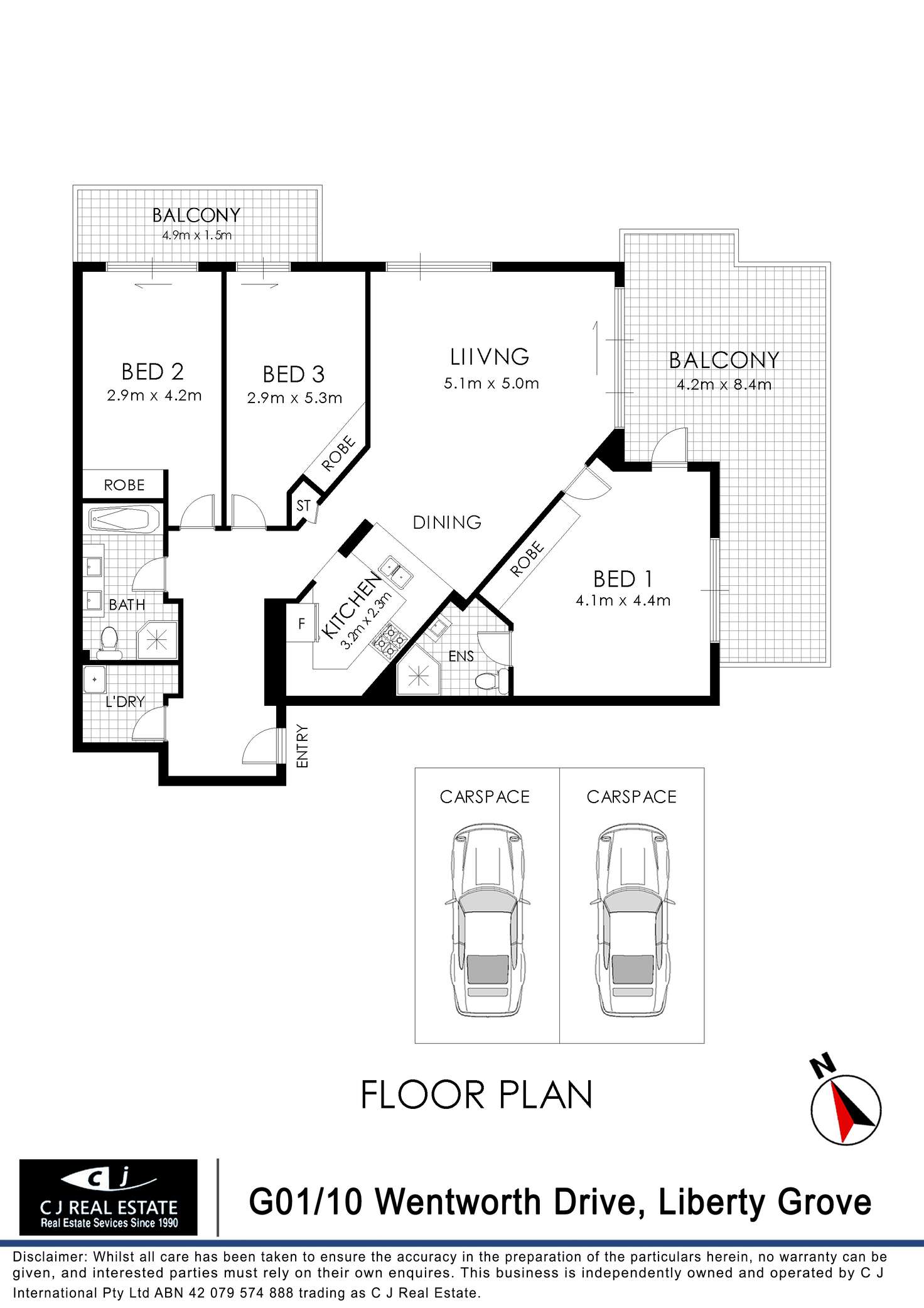 Floorplan of Homely apartment listing, G01/10 Wentworth Drive, Liberty Grove NSW 2138