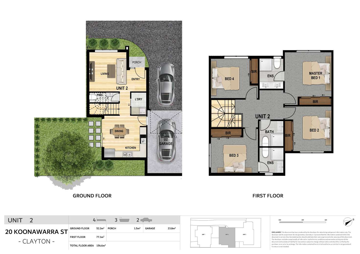 Floorplan of Homely townhouse listing, 20 Koonawarra St, Clayton VIC 3168