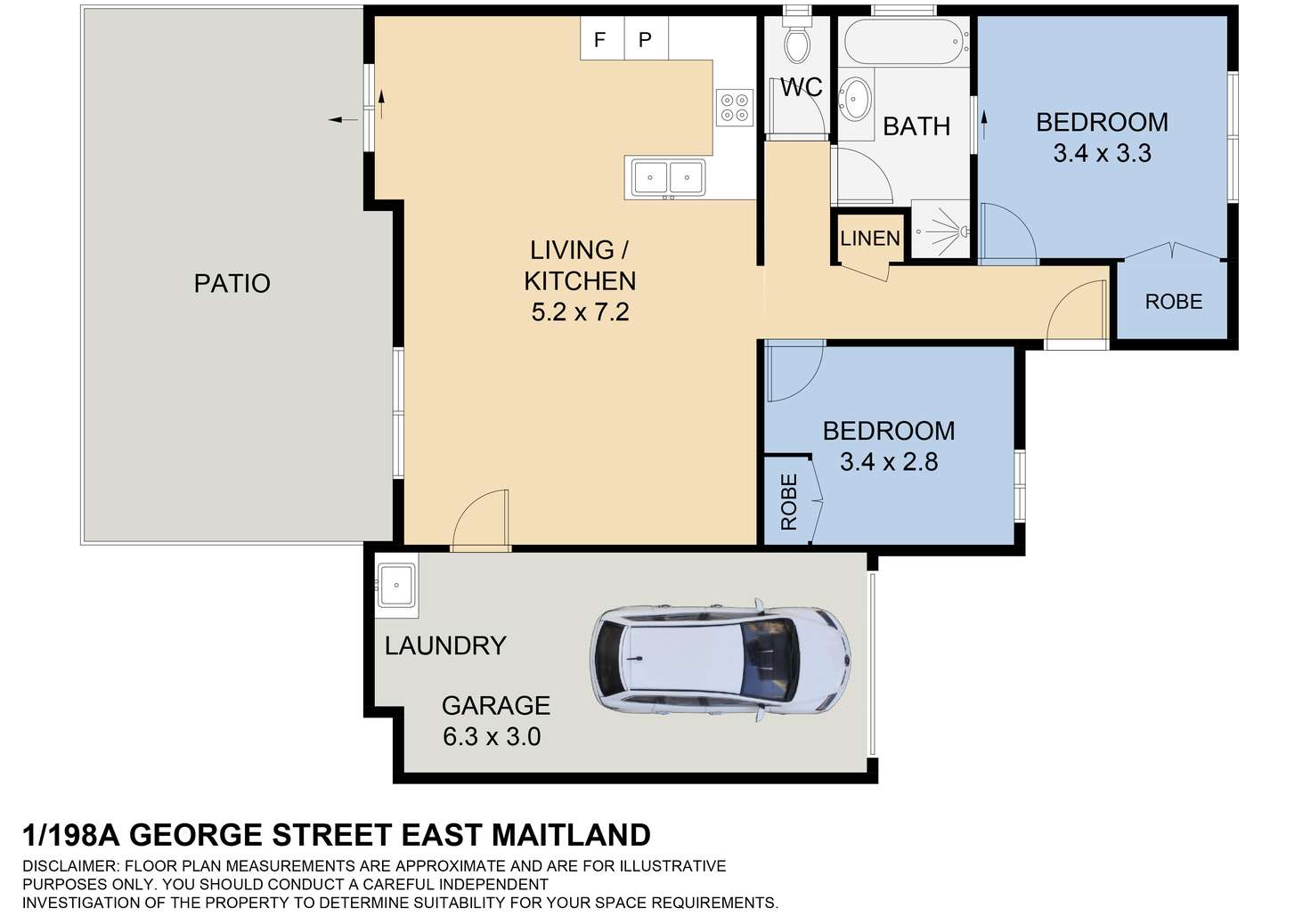 Floorplan of Homely villa listing, 1/198a George Street, East Maitland NSW 2323
