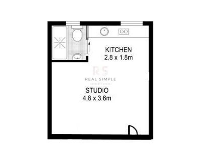 Floorplan of Homely studio listing, 50/19-23 Forbes Street, Woolloomooloo NSW 2011
