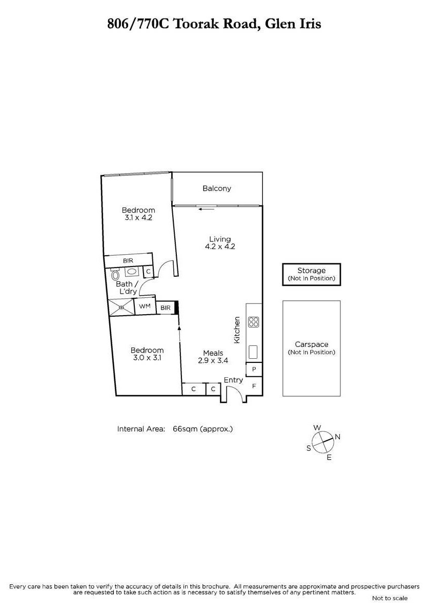Floorplan of Homely apartment listing, 806/770C Toorak Road, Glen Iris VIC 3146