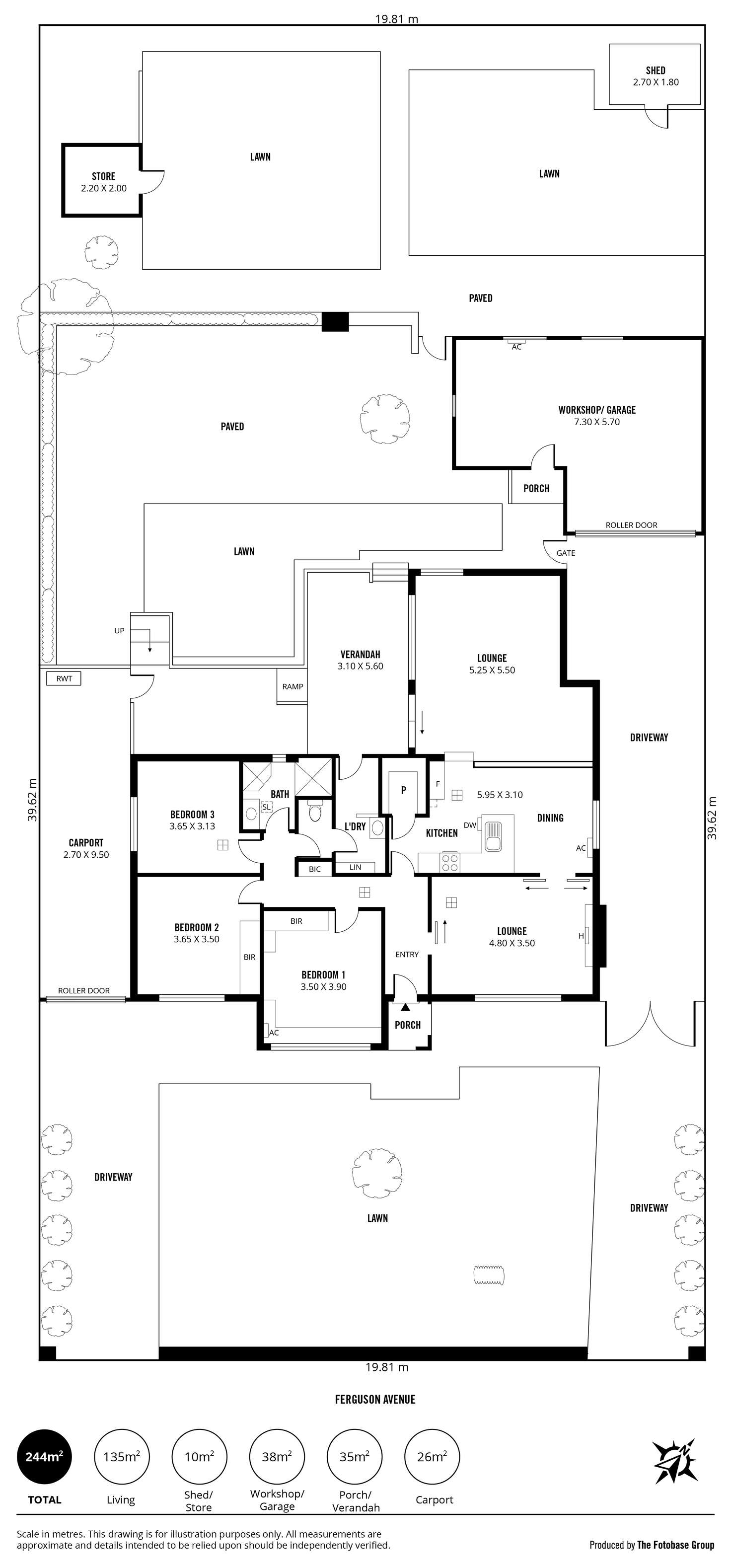 Floorplan of Homely house listing, 12 Ferguson Avenue, Sefton Park SA 5083