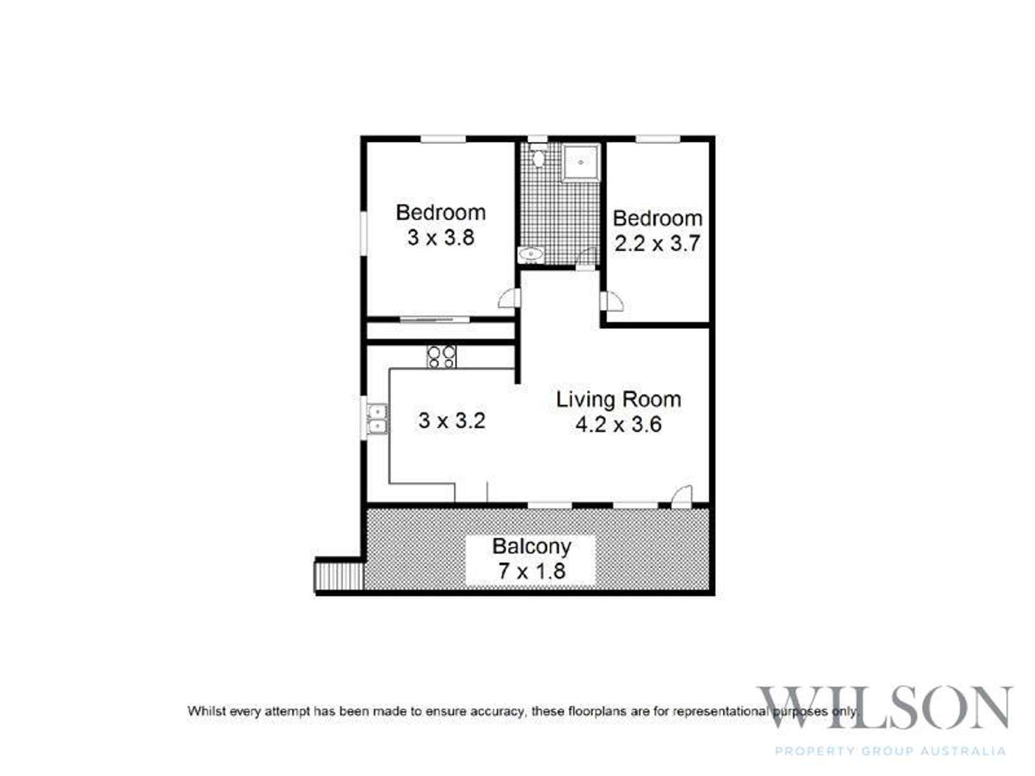 Floorplan of Homely unit listing, 4/49 Lockerbie Street, Kangaroo Point QLD 4169