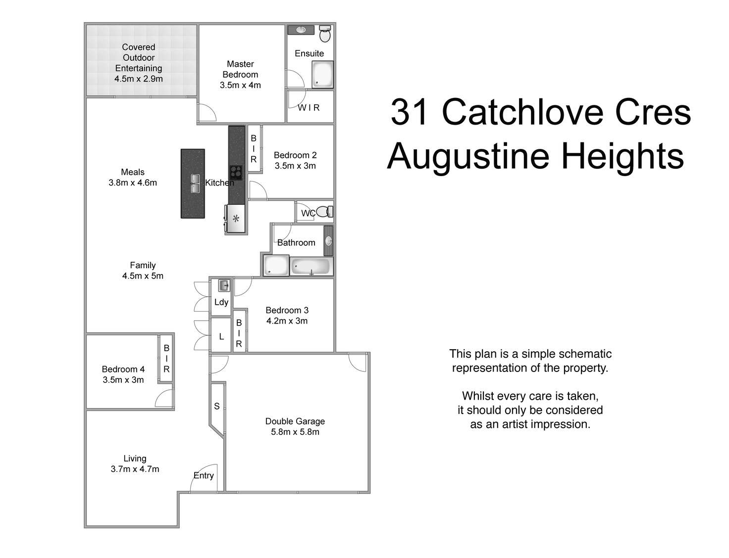 Floorplan of Homely house listing, 31 Catchlove Crescent, Augustine Heights QLD 4300