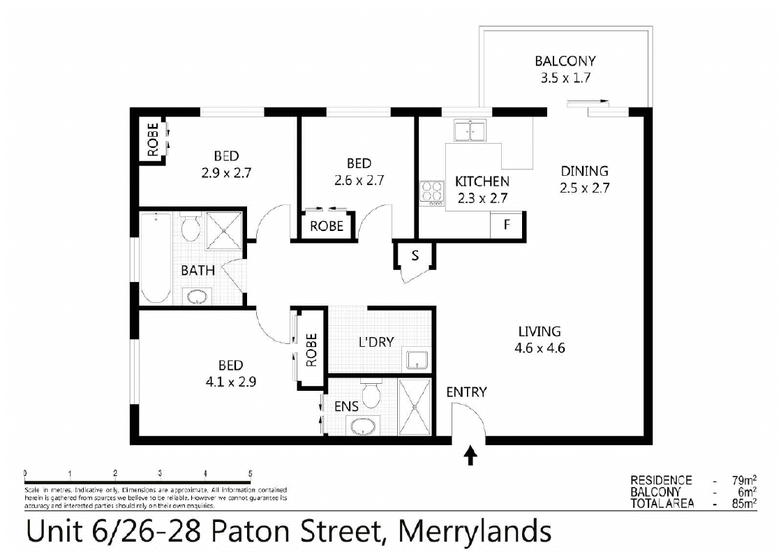 Floorplan of Homely unit listing, 6/26-28 Paton Street, Merrylands West NSW 2160