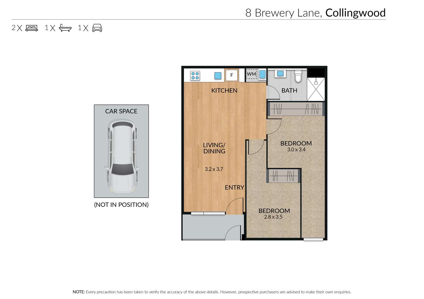Floorplan of Homely apartment listing, 8 Brewery Lane, Collingwood VIC 3066