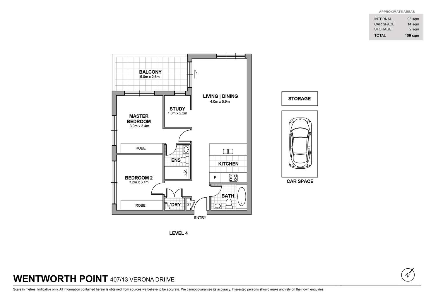 Floorplan of Homely apartment listing, 407/13 verona drive, Wentworth Point NSW 2127